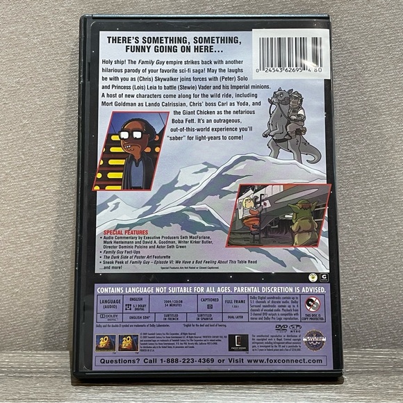VINTAGE STAR WARS FAMILY GUY Something Something Darkside DVD Movie Comedy - Picture 2 of 4